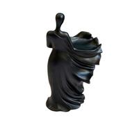 Cabilock Statuette Femme Résine Sculpture Humaine Abstraite Figurine Abstraite Décorative Danseuse Ornement Minimaliste pour Bureau Étagère Salon Décoration Artistique 3.15X1.61X6.57In