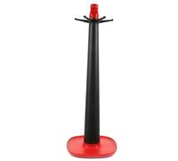 Cabilock Support à Ustensiles de Cuisine Rotatif Rouge, Caoutchouc, 14.6 x 14.6 x 40.5 cm, Moderne, Tournant, Comptoir, Cuisine