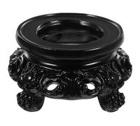 Cabilock Support pour Boules de Cristal Noire, en Résine Base Creuse | Style Antique et Vintage, pour Rebord de Fenêtre et Décoration Intérieure, Maintien Stable