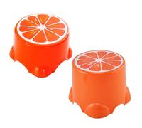 Cabilock Tabouret en Plastique sans Aspérités de Dessin Animé 2 Pièces Tabouret Fruit, PP, Orange, Intégré, Bords Arrondis, sans Odeur pour Garçon et Filles pour École Primaire