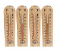 Cabilock Thermomètre mural bois 4 pièces pour cave à vin et fermentation, mesure de température ambiante, intérieur