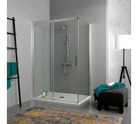 CABINE DE DOUCHE 130X80 ANGULAIRE TRANSPARENTE