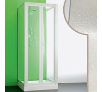 Möbelvertrieb FORTE Cabine de douche Saturno – PVC/Plastique, pliante, rectangulaire 75x95x75 cm