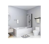 Cabine de douche - - 68x130 cm - Verre de sécurité - Noir - Epaisseur 4 mm