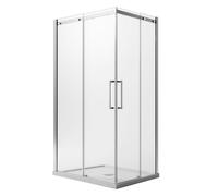 CABINE DE DOUCHE 90X110CM VERRE 8MM ANGULAIRE PORTE COULISSANTE EASYCLEAN GAUCHE