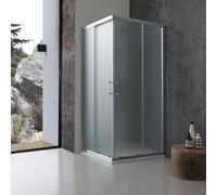CABINE DE DOUCHE CARRÉE D'ANGLE GIADA 90X90 VERRE OPAQUE