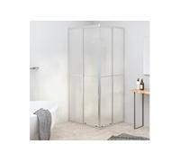 vidaXL Cabine de douche ESG mat 90 x 70 x 180 cm