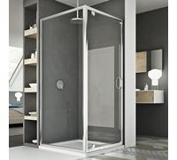 Idralite Cabine Douche 70x70 AP. 70 CM H185 Transparent modèle Sintesi Duo 1 Portillon