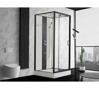 Cabine de douche hydromassante - 2 zones de jets de massage - L90 x P90 x H215 cm - pluie tropicale et douchette - PRIMEA