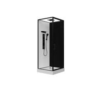 Cabine de douche hydromassage réversible L 80 x l 80 x H 215 cm - VENTE-UNIQUE