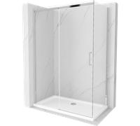 Mexen Omega cabine de douche coulissante 140 x 70 cm, transparent, chrome + receveur Plat - 825-140-070-01-00-4010 4778 5907709176614