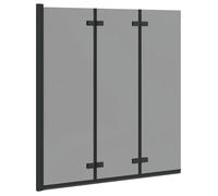 vidaXL – Cabine de douche moderne 130x138 cm – Verre ESG, aluminium, transparent foncé