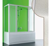 CABINE DE DOUCHE PARE-BAIGNOIRE 70x220x70CM 3 CÔTÉS PVC ACRYLIQUE 2 PORTES