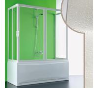 CABINE DE DOUCHE PARE-BAIGNOIRE 90x180x90CM 3 PAROIS PVC CRILEX PORTE ACRYLIQUE