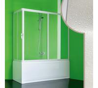 Cabine douche Pare-Baignoire FORTE Nettuno 80x170 CM en acrylique avec ouverture centrale - Blanc