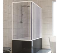 CABINE DE DOUCHE PARE BAIGNOIRE PAROI PLIANTE PVC 14 COULEURS SUR MESURE
