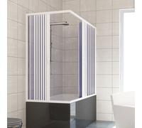 Box douche pour baignoire en PVC, modèle Nadia, avec ouverture centrale