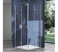 doporro Paroi de Douche Pliante Montage Réversible 70x70 Transparent Portes de Douche Rabattable Ravenna26K pare Douche avec Bac à Douche 70x70x190cm