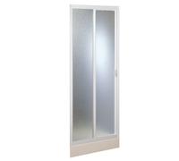 Möbelvertrieb FORTE Paroi de douche Mercurio 120 cm acrylique PVC Crilex 1 porte coulissante blanche