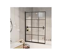 vidaXL Cabine de douche ESG 100x140 cm noir