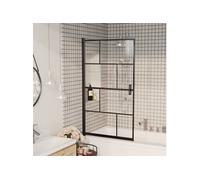vidaXL Cabine de douche ESG 80x140 cm noir