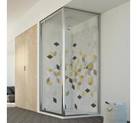 CABINE DE DOUCHE PAROI DE DOUCHE 1 PORTE PIVOTANTE VERRE CARRÉ ITALIENNE