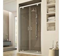 Idralite Porte de douche Sintesi à 2 portes verre transparent 80 cm H185