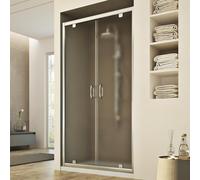 Idralite Porte de douche Sintesi 2 portes 110 cm H185 verre structuré