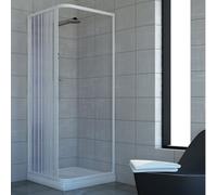 CABINE DE DOUCHE PAROI DE DOUCHE EN PVC ACQUARIO 80x90 PORTE UNIQUE