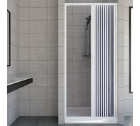 Porte douche 80 cm en PVC mod. Vierge avec ouverture latérale blanc pastel