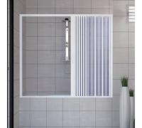 Paroi pliante de baignoire en PVC 170 cm avec ouverture latérale Mod. Nina
