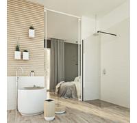 CABINE DE DOUCHE PAROI DE DOUCHE PARE FIXE 75 CM 1 CÔTÉ WALK IN VERRE TRANSP 8MM