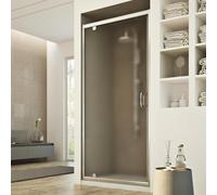 Idralite - Porte de douche Sintesi 80 cm H185 - Verre structuré pivotante