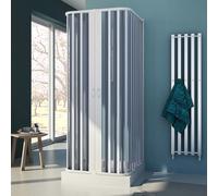 FORTE Cabine de douche Nova 3 côtés 70x70x70 cm H185 PVC Blanc Carré Pliante