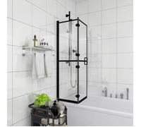 Cabine de douche pliable - Maison Exclusive - 80 x 140 cm - Noir/transparent - Verre sécurité 4 mm