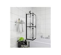 vidaXL Cabine de douche pliante ESG noir 80x140 cm