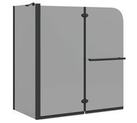 Cabine de douche pliante - vidaXL - Transparent foncé - Verre ESG - 120x67x129 cm - Réglable en largeur - Pivotable