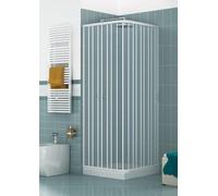 Cabine de douche rectangulaire Luna 70x90 cm PVC pliant latéral — profonde et pratique, Italy