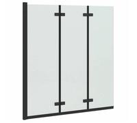 vidaXL Paroi de douche pliante noire 130 x 138 cm
