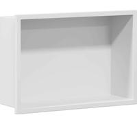 Cabine de douche vidaXL blanche 30 x 20 x 9,5 cm en acier inoxydable