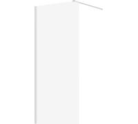 Cabine de douche Walk in, paroi en verre argenté 90x195 cm Nano verre trempé 8 mm transparent avec stabilisateur | BADLAND KETIL