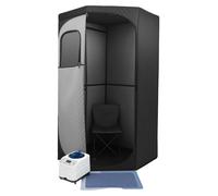 Cabine de hammam portable, puissance de 1 350 W, 9 niveaux de chauffage, écran numérique, minuterie de 5 à 60 minutes, réservoir d'eau de 3 litres