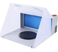 Cabine de peinture à l'aérographe - Mini-système d'aspiration - Portable - Tuyau d'évacuation et filtre - Débit d'air 3 m³/min - Silencieuse (47 dB) - 220–240 V, 50 Hz - Bleue