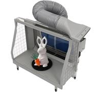 Cabine de peinture à l'aérographe - Système d'aspiration - Débit d'air de 900 l/h - Rideau d'eau en cascade - Écran d'eau - Ventilateur LED - Adaptée pour les vapeurs de peinture