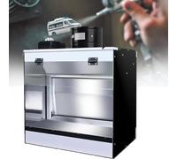 Cabine De Peinture Aérographe À Effet Cascade avec Éclairage LED 3 LED, Cabine De Peinture 5500k avec Rideau Deau, Kit Professionnel avec Tuyau Filtrant pour La Peinture De Maquettes, Loisirs