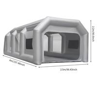 Cabine de peinture gonflable - Cabine de peinture portable - 4 x 2,5 x 2,2 m - Montage rapide - Pour voitures et motos - Bâche en Oxford/PVC