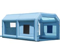 Cabine de peinture gonflable, cabine de pulvérisation gonflable de 6,4 x 4 x 3 m, avec souffleur puissant de 1 100 W et système de filtration d'air, cabine de peinture portable pour véhicules de taill