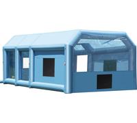 Cabine de peinture gonflable VEVOR, 8 x 4,5 x 3 m Cabine de peinture gonflable, avec ventilateurs puissants de 950 W + 750 W et système de filtration d'air, Cabine de peinture automobile portable pour