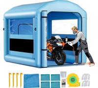 Cabine de peinture gonflable VEVOR Cabine de peinture 3 x 2,5 x 2,5 m, tente de cabine de peinture avec soufflerie 550 W & système de filtration d'air, toit arrondi, toile Oxford 210D, peinture au pis