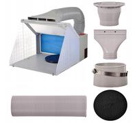 Cabine de peinture modle portable avec clairage LED, ventilateur d'extraction HS-E420DCLK